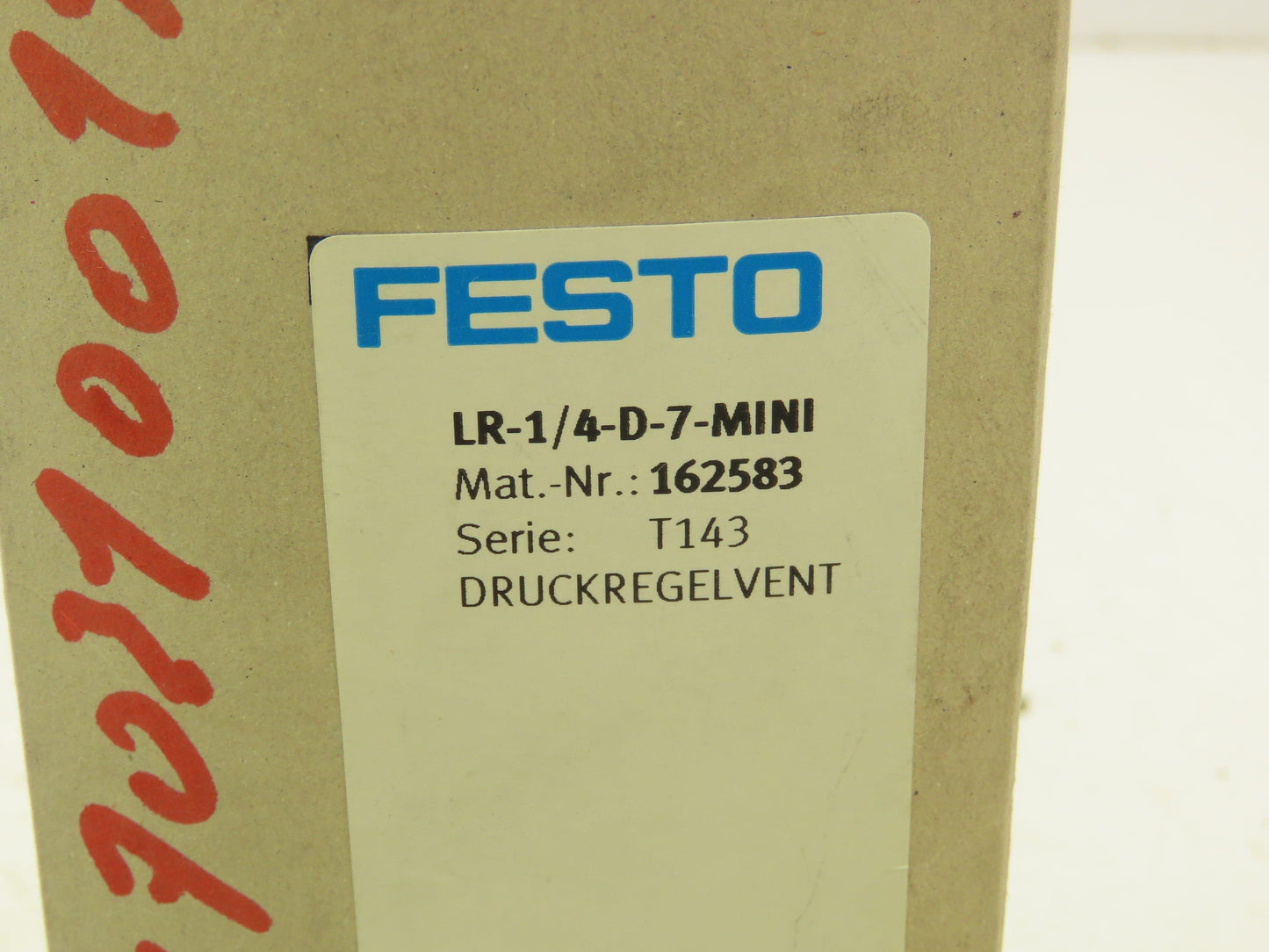 Festo LR-1/4-D-7-MINI Pressure Regulator Gauge 1600l/min 1/4" NPT