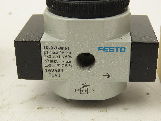 Festo LR-1/4-D-7-MINI Pressure Regulator Gauge 1600l/min 1/4" NPT