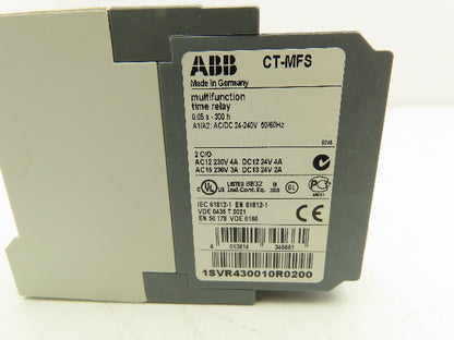 ABB 1SVR430010R0200 Multi-Function Time Relay 0.05 Sec-300 Hours 24V 240V