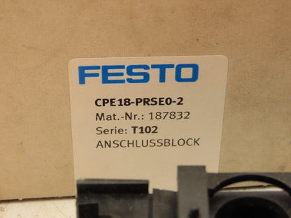 Festo CPE18-PRSEO-2 Pneumatic 2-Station Manifold Block G1/2" Ports