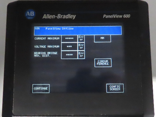 Allen Bradley 2711-T6C16L1 PanelView 600 Touch Screen PLC HMI SER B Frn 4.48