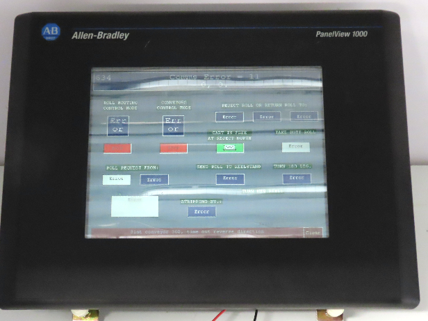 Allen Bradley 2711-T10C10L1 PanelView 1000 Touch Screen PLC HMI SER C Frn 4.20