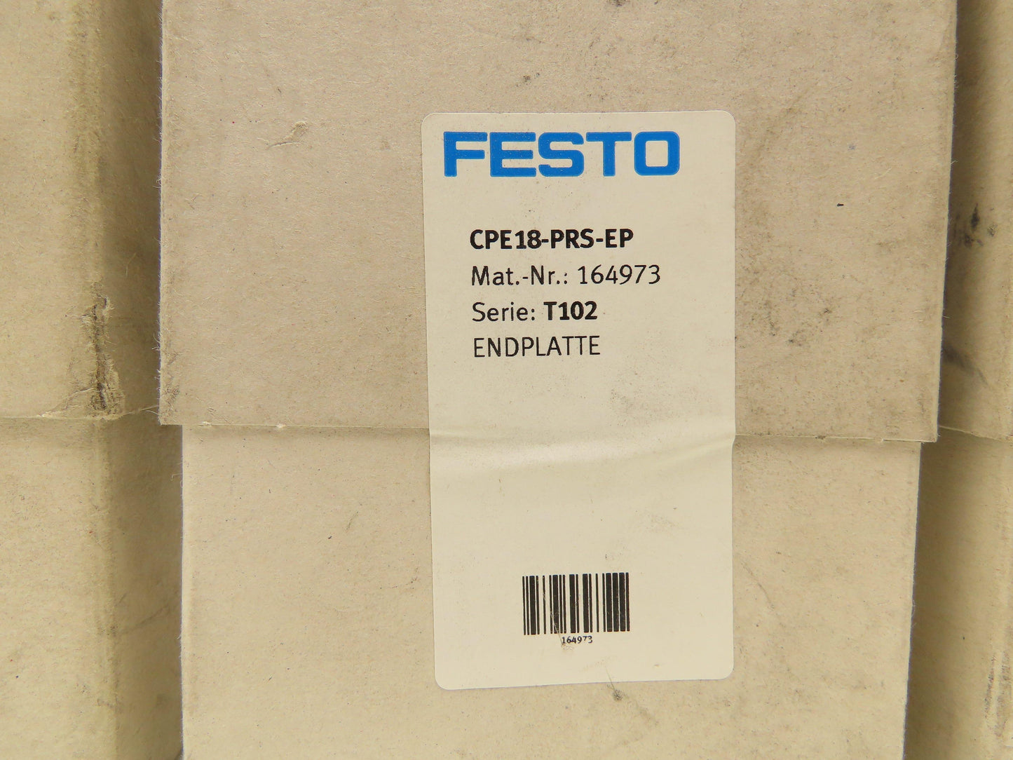 Festo CPE18-PRS-EP Manifold End Block G1/2" Ports Lot of 7