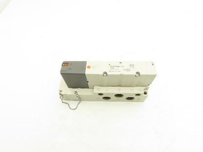 SMC VQC4100-5 5-Port Solenoid Valve Manifold 3/8" NPT