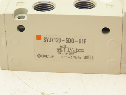 SMC SYJ7123-5DO-01F 5-Port Solenoid Valve 24VDC 1/8" Ports