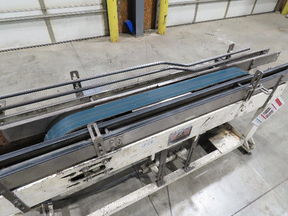 Eriez Magnetic Can Cleaner 3.25" Tabletop Stainless 3-Belt Bottle Conveyor 460V