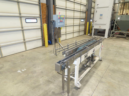 Eriez Magnetic Can Cleaner 3.25" Tabletop Stainless 3-Belt Bottle Conveyor 460V