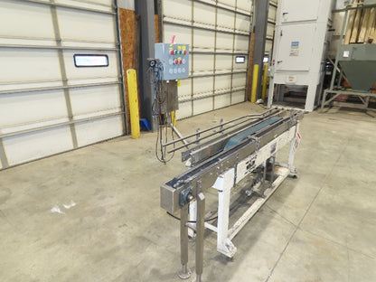 Eriez Magnetic Can Cleaner 3.25" Tabletop Stainless 3-Belt Bottle Conveyor 460V