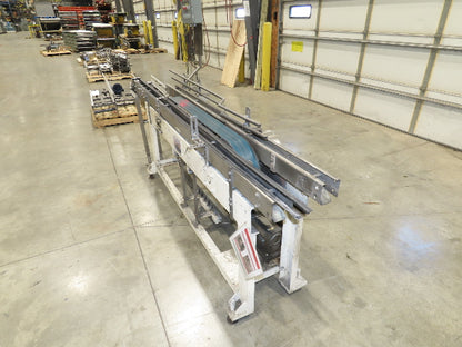 Eriez Magnetic Can Cleaner 3.25" Tabletop Stainless 3-Belt Bottle Conveyor 460V