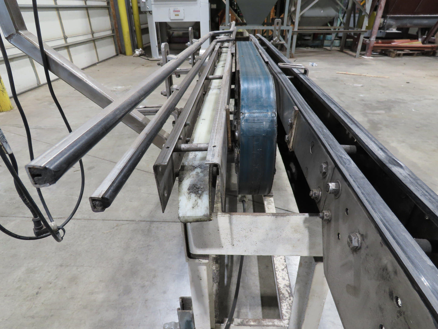 Eriez Magnetic Can Cleaner 3.25" Tabletop Stainless 3-Belt Bottle Conveyor 460V