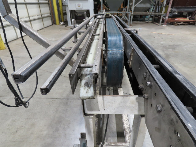 Eriez Magnetic Can Cleaner 3.25" Tabletop Stainless 3-Belt Bottle Conveyor 460V