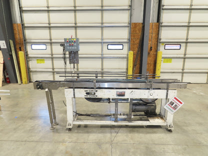 Eriez Magnetic Can Cleaner 3.25" Tabletop Stainless 3-Belt Bottle Conveyor 460V