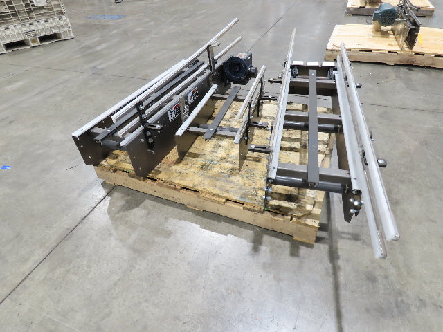 Arrowhead 12" Mattop Belt Stainless Bottle Conveyor 10'L 460V 3PH -NEW- No Motor