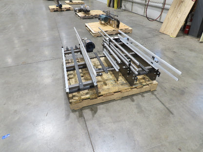 Arrowhead 12" Mattop Belt Stainless Bottle Conveyor 10'L 460V 3PH -NEW- No Motor