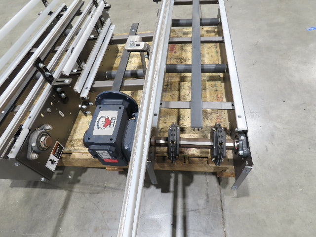 Arrowhead 12" Mattop Belt Stainless Bottle Conveyor 10'L 460V 3PH -NEW- No Motor