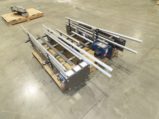 Arrowhead 12" Mattop Belt Stainless Bottle Conveyor 10'L 460V 3PH -NEW- No Motor