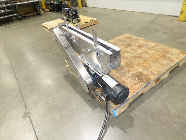 Arrowhead 3.25" Tabletop Belt Stainless Bottle Conveyor 36" Chain Drive 460V 3PH