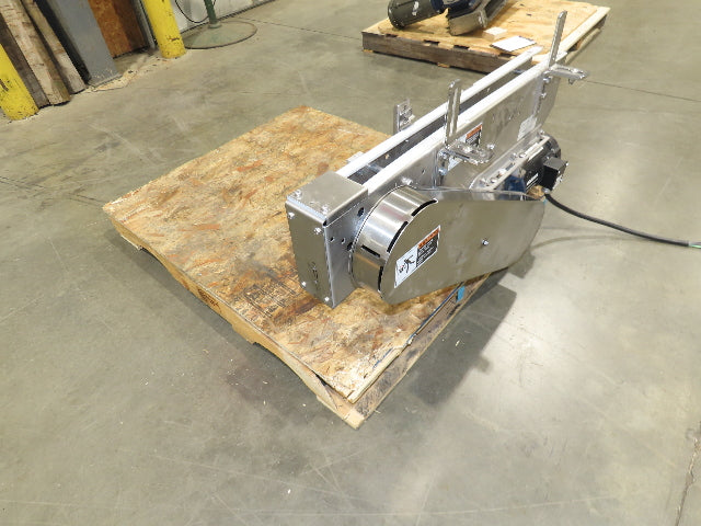 Arrowhead 3.25" Tabletop Belt Stainless Bottle Conveyor 36" Chain Drive 460V 3PH