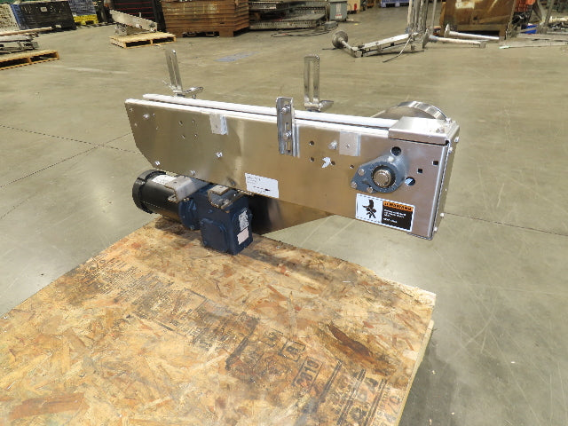 Arrowhead 3.25" Tabletop Belt Stainless Bottle Conveyor 36" Chain Drive 460V 3PH