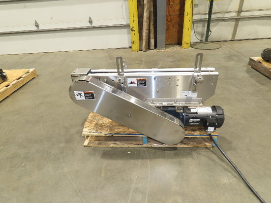 Arrowhead 3.25" Tabletop Belt Stainless Bottle Conveyor 36" Chain Drive 460V 3PH