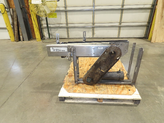 Arrowhead 3.25" Tabletop Stainless Bottle Conveyor 2-Belt 36" Transfer DC Drive