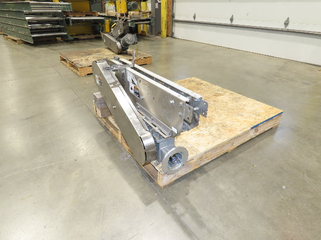Arrowhead 3.25" Tabletop Stainless Bottle Conveyor 36" Chain Drive -No Motor