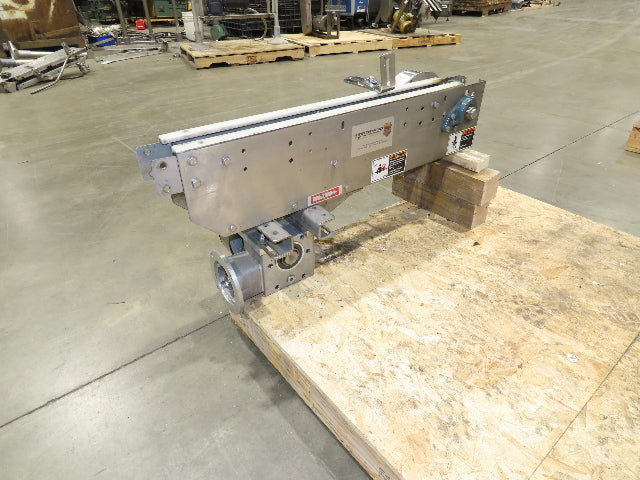 Arrowhead 3.25" Tabletop Stainless Bottle Conveyor 36" Chain Drive -No Motor