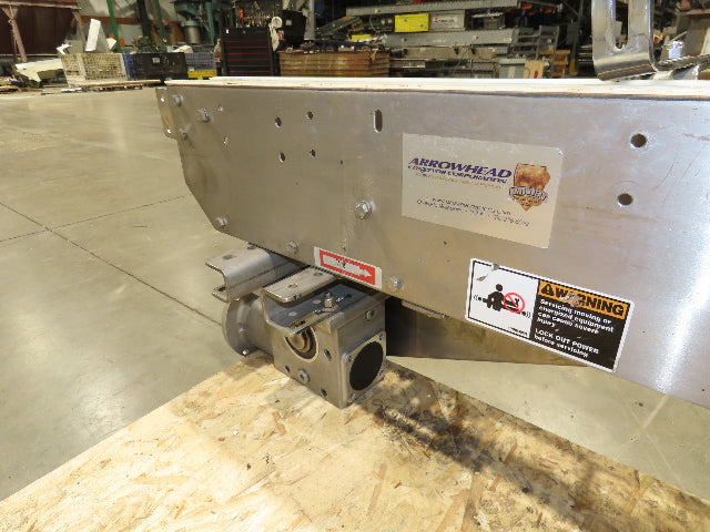 Arrowhead 3.25" Tabletop Stainless Bottle Conveyor 36" Chain Drive -No Motor