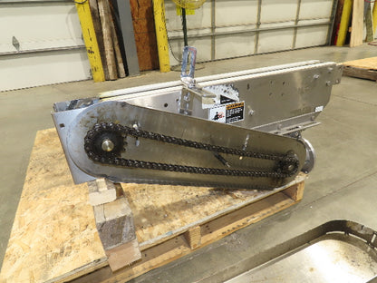 Arrowhead 3.25" Tabletop Stainless Bottle Conveyor 36" Chain Drive -No Motor