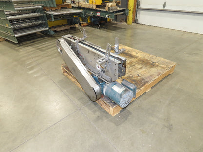 Arrowhead 3.25" Tabletop Belt Stainless Bottle Conveyor 36" Chain Drive 460V 3PH