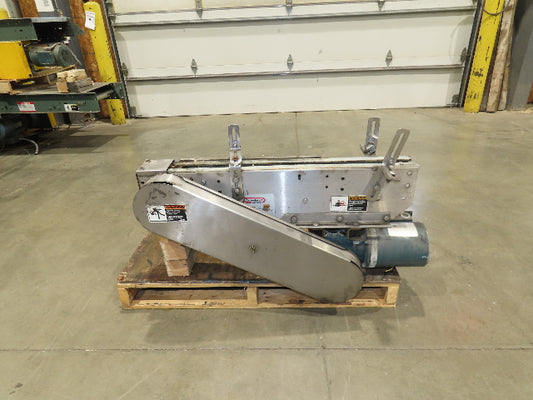 Arrowhead 3.25" Tabletop Belt Stainless Bottle Conveyor 36" Chain Drive 460V 3PH