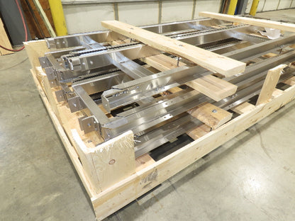 Arrowhead Stainless Bottle Conveyor Riser Upright Leg Supports 14"x 8'  Lot of 5