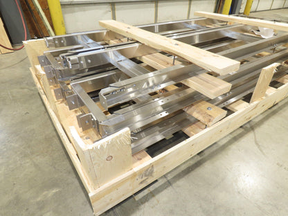 Arrowhead Stainless Bottle Conveyor Riser Upright Leg Supports 14"x 8'  Lot of 5