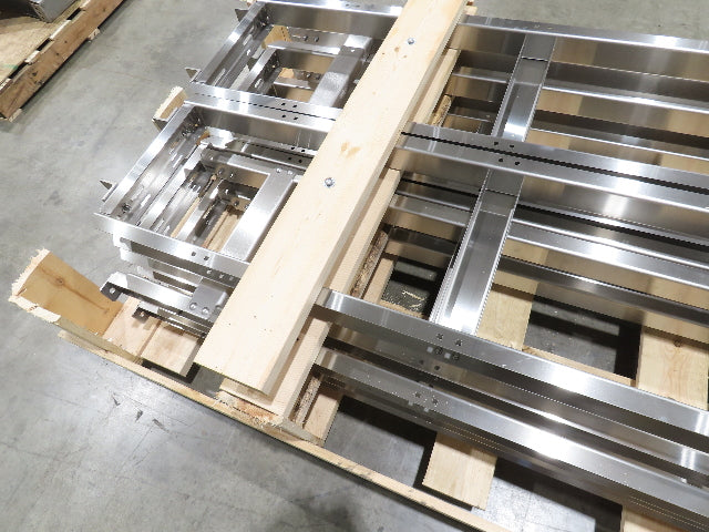 Arrowhead Stainless Bottle Conveyor Riser Upright Leg Supports 14"x 8'  Lot of 5