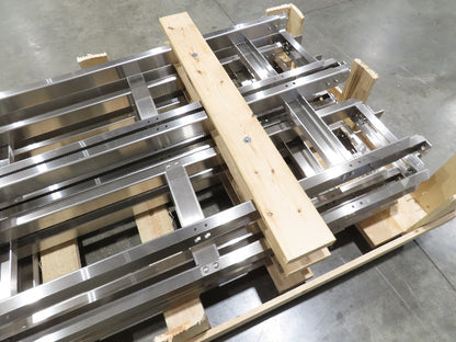 Arrowhead Stainless Bottle Conveyor Riser Upright Leg Supports 14"x 8'  Lot of 5