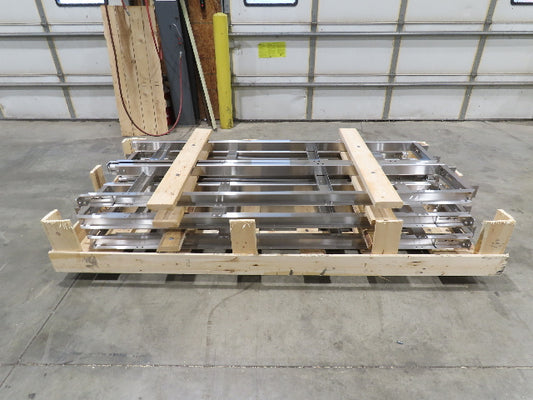 Arrowhead Stainless Bottle Conveyor Riser Upright Leg Supports 14"x 8'  Lot of 5