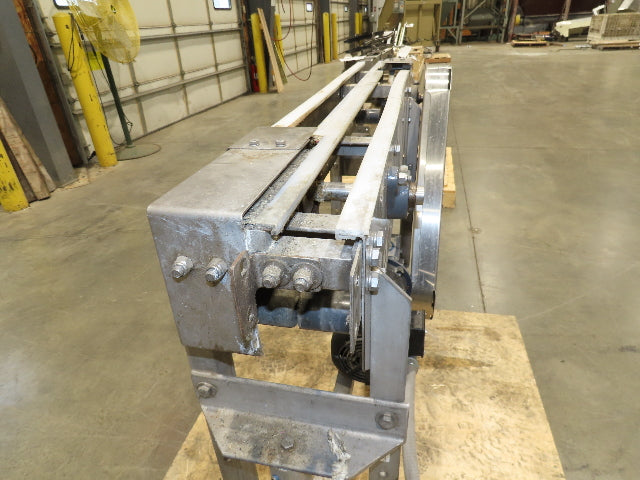 Arrowhead 3.25" Tabletop Stainless Bottle Conveyor 2-Belt Transfer 48" Drive 3PH