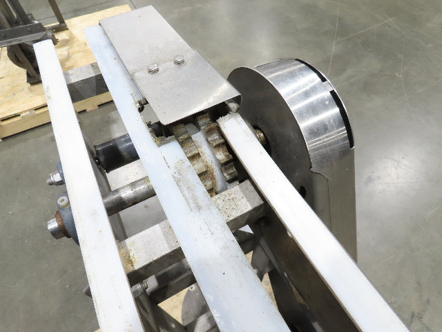 Arrowhead 3.25" Tabletop Stainless Bottle Conveyor 2-Belt Transfer 48" Drive 3PH