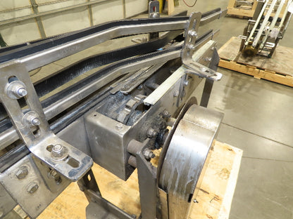 3.25" Tabletop Stainless Bottle Conveyor 2-Belt Transfer 30" Drive -Bad Motor