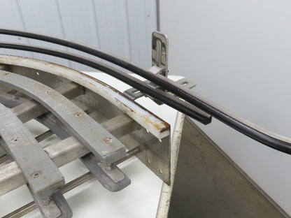 Arrowhead 12" Tabletop Belt Stainless Bottle Conveyor 90° Curve Section 51"
