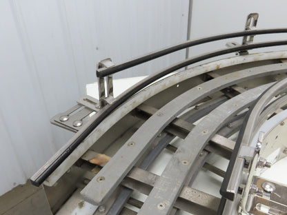 Arrowhead 12" Tabletop Belt Stainless Bottle Conveyor 90° Curve Section 51"