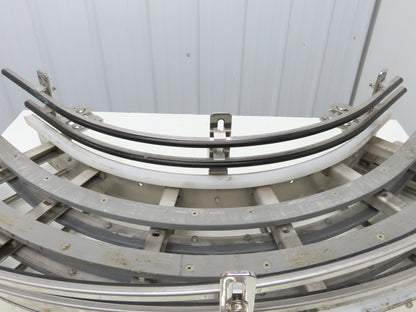 Arrowhead 12" Tabletop Belt Stainless Bottle Conveyor 90° Curve Section 51"