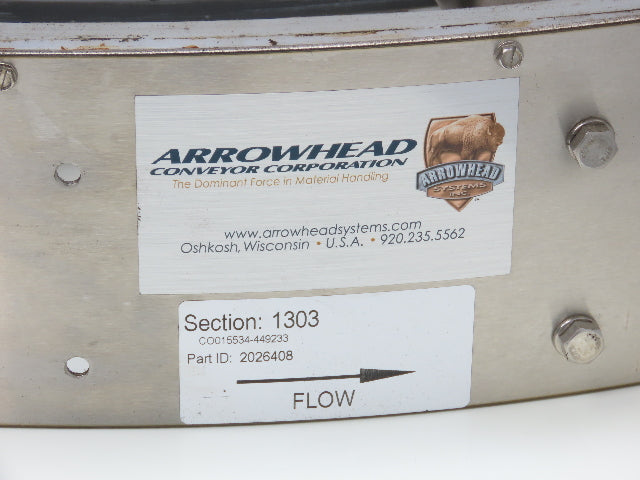 Arrowhead 12" Tabletop Belt Stainless Bottle Conveyor 90° Curve Section 51"