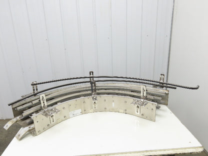 Arrowhead 12" Tabletop Belt Stainless Bottle Conveyor 90° Curve Section 51"
