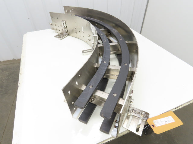 Arrowhead 7.5" Tabletop Belt Stainless Bottle Conveyor 90° Curve Section 48"