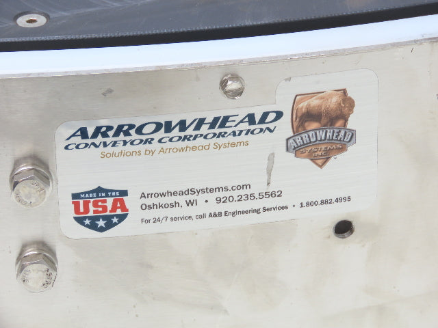 Arrowhead 7.5" Tabletop Belt Stainless Bottle Conveyor 90° Curve Section 48"