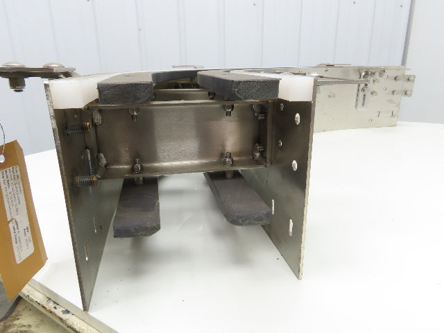 Arrowhead 7.5" Tabletop Belt Stainless Bottle Conveyor 90° Curve Section 48"