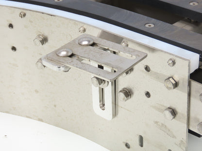 Arrowhead 7.5" Tabletop Belt Stainless Bottle Conveyor 90° Curve Section 48"