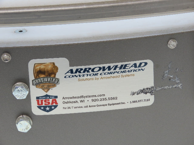 Arrowhead 10" Tabletop Belt Steel Bottle Conveyor 45° Curve Section 33"
