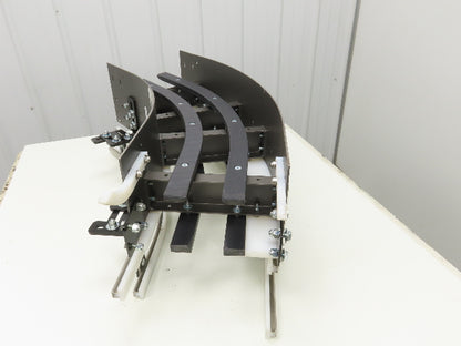 Arrowhead 10" Tabletop Belt Steel Bottle Conveyor 45° Curve Section 33"